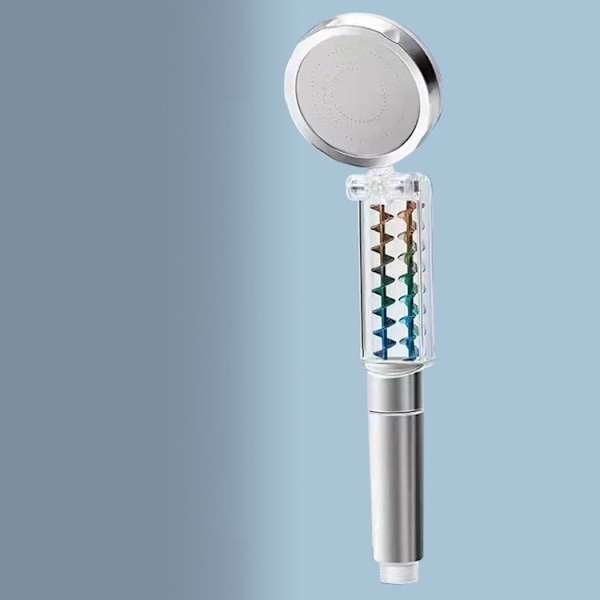Fällbar duschhuvud med duschfläkt (flip dusch elektroplätering)