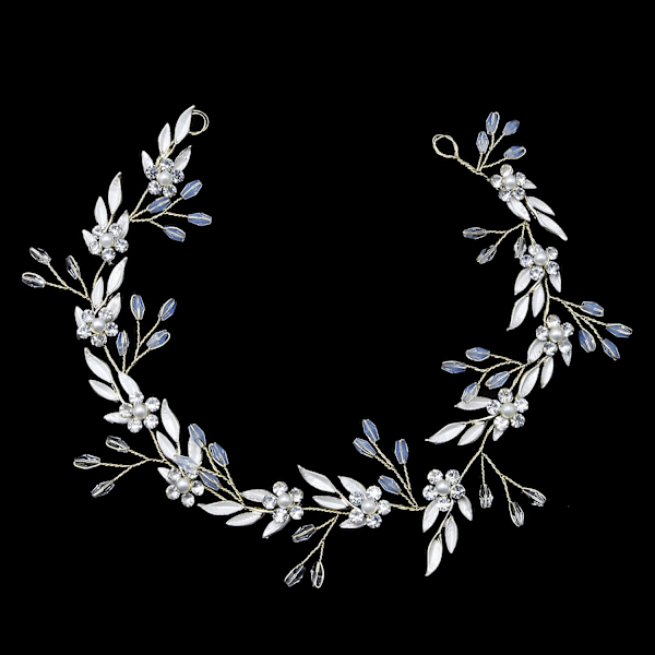 Kvinnors lövhuvudband bröllopshuvudbonader med band bröllopshuvudband accessoarer för bröllopsfest