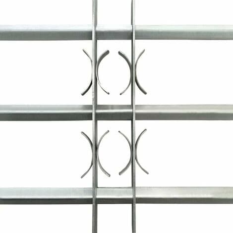 Justerbart vindussikkerhetsgitter med 3 stenger 500-650 mm
