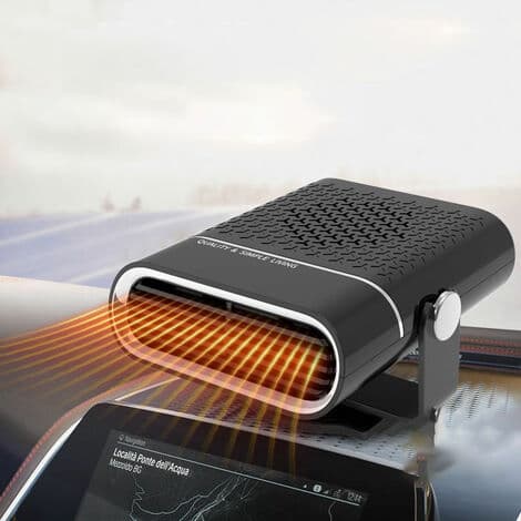 24V/150W Vindusaviser, Bærbar Bilvarmer, Bilvindusblåsere, Svart