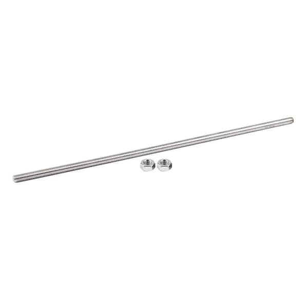 2x 320mm X M8 Gevindstang i rustfrit stål, sølvfarvet T