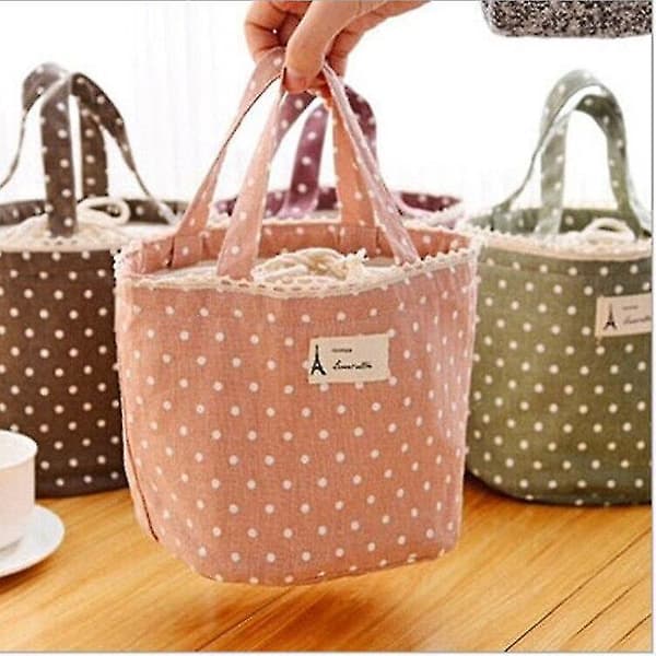 Termisk Isolerad Oxford Picknick Matkylväska Tote Förvaring Isväskor | Lunchväskor (rosa)