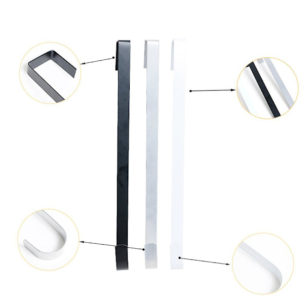 Kranshängare för ytterdörr i metall över dörren enkel krok 28cm white