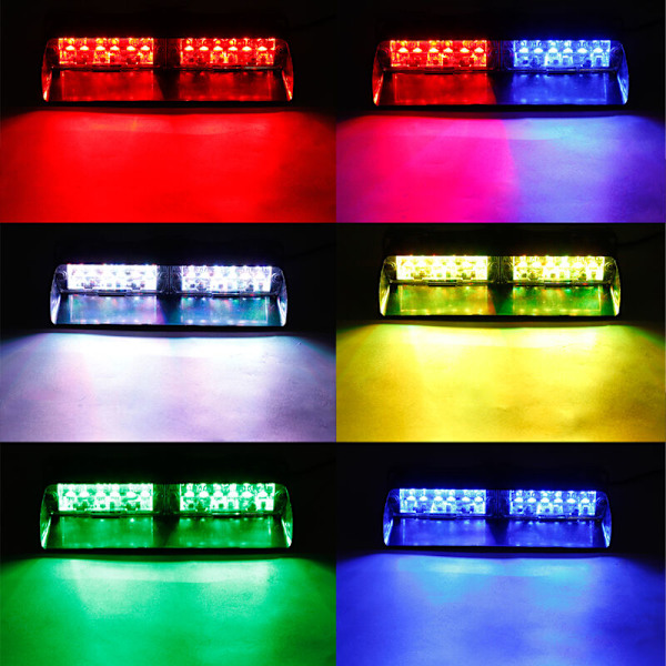 Bilhenger Lys Tårn Blink 12LED 12V 36W 18 Blink Moduser Vindus 22 x 8 x 4.5cm
