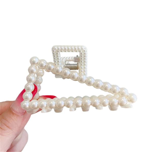 Hårklips med Perler - Fransk Elegant Opsat Hårklemme 36