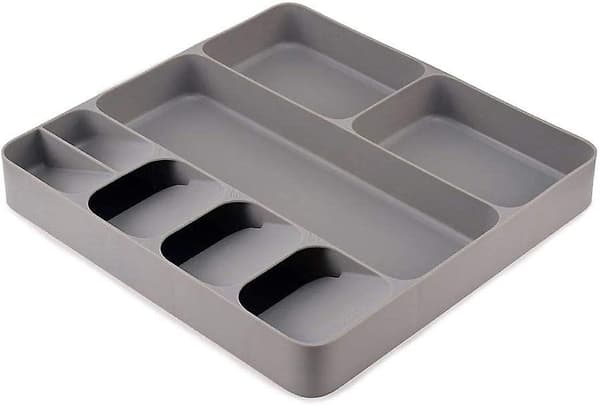 Kökslådearrangörbricka för bestick Silverware Gray U
