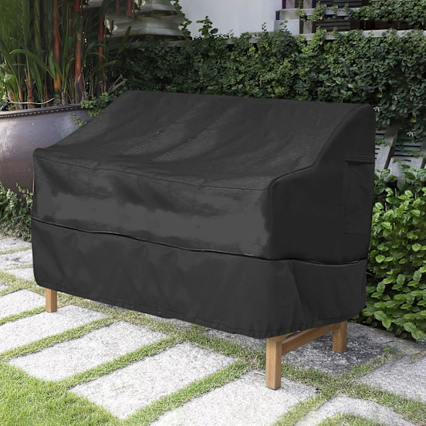 1 stk sort 223*83*84cm Udendørs terrasse sofa bord og