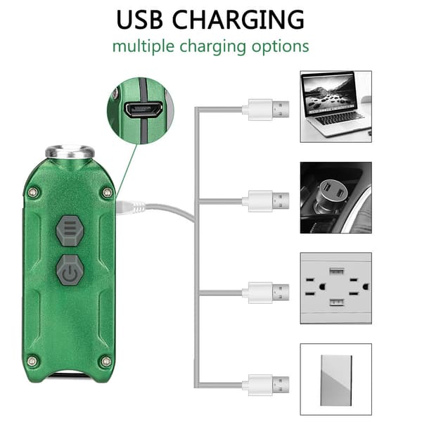 1 stk XPG mini lommelykt i aluminium, nøkkelring