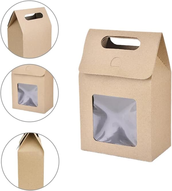 2 Stycken Presentpåse, Presentpapperspåse, Presentpåse med Fönster, Present