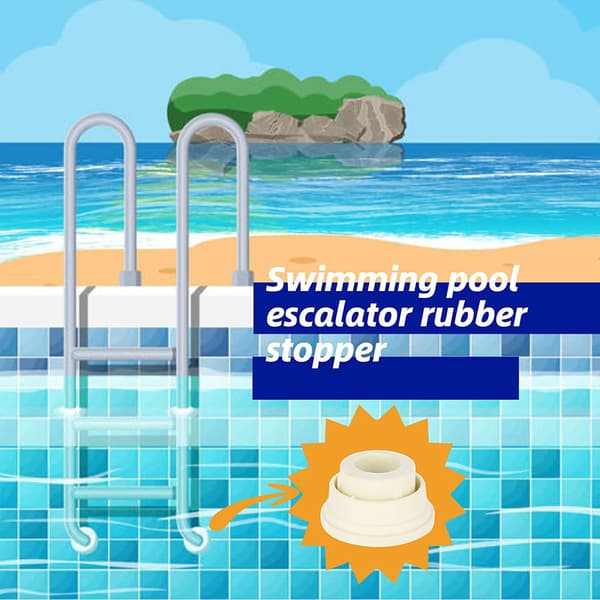 Pooltrappa Gummipropp för poolstege Stötfångarpropp Set om 2