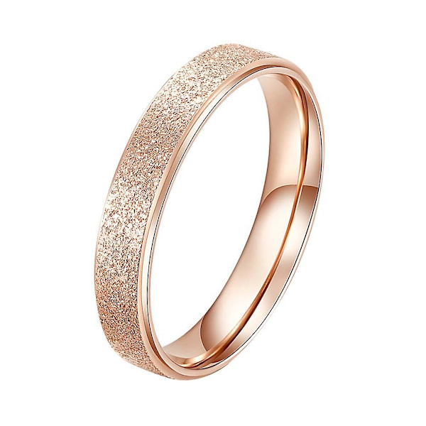 Glitter Matt Slim Band Titanstål Finger Ring Bryllup Smykke Gave Silver US 7 2mm