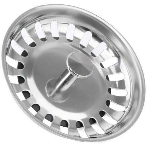Vaskesilpropp i rustfritt stål for kjøkken og bad - Diameter 79 mm (2 stk)