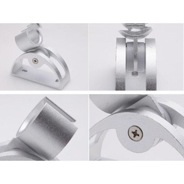 Buet sete Space Aluminium Dusjbase Justerbar Dusjbase Dusjhode Rørholder Dusjbase Buet Base For Bathro