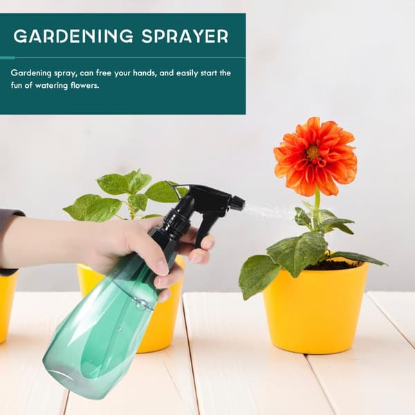 2-delade 600 ml vattensprayflaskor för växter, tomma vattensprayflaskor, trädgårdsspruta i plast