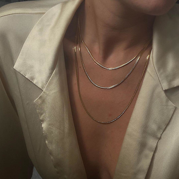 Halskjede Flerlags Metallisk Element Choker Mote Smykker  B1733 5694901