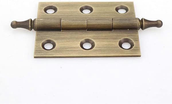 2 tommer retro stil massive messing løse stift hængsler med kugleformede afslutninger (antik)