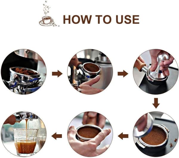 1 Stk. Rustfrit Stål Espresso Høvlskaft Kaffe Bønnepresse Værktøj