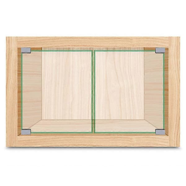 Pakke med 4 glasdørhængsler, uperforeret glas, rustfrit stål, egnet til 5 - 8 mm glas, sølv