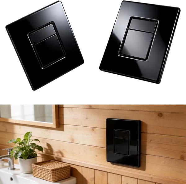 Moderne væghængt toiletcisternepanel med ABS-komponent, cisternedækpanel, moderne design