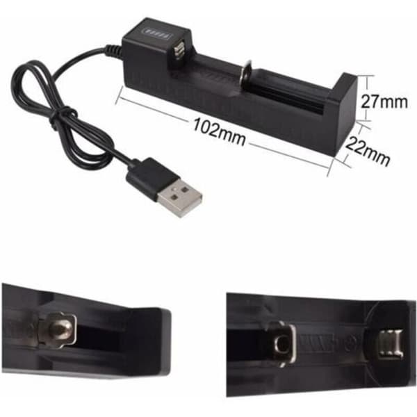 2-delt universell batterilader, smart batterilader, mini multifunksjonell oppladbar batterilader