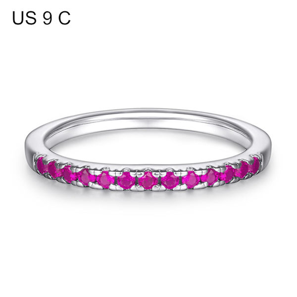 Elegant Damring i Modern Stil, Silver Effekt, Snygg Smycke för Kvinnor Platinum US 9 C