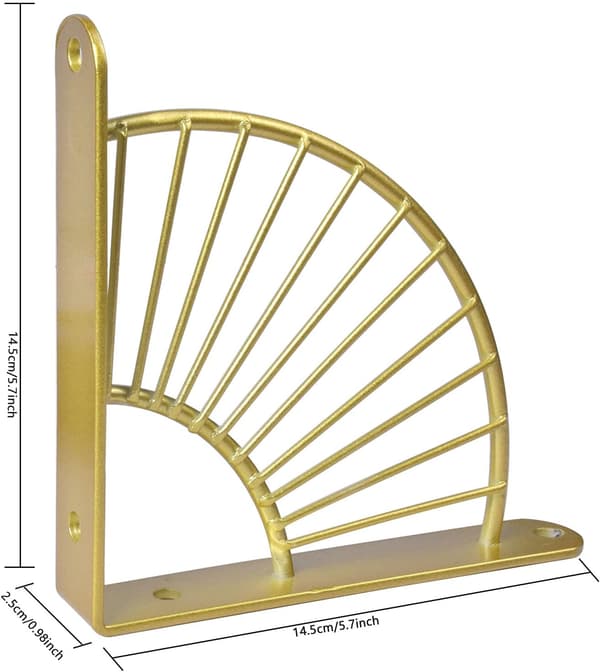 Vägghyllkonsoler, Vägghyllkonsoler, Triangel Vägghyllkonsoler, Hyllstödskonsoler (Guld)