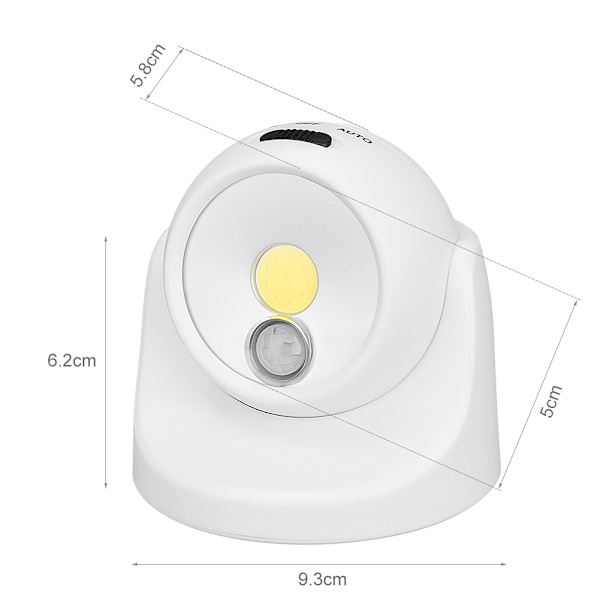 1 stycke 360 ° magnetisk sugning USB laddningsbar kroppssensor