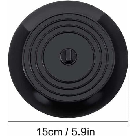 15 cm sort silikone badeprop til køkken, badeværelse og vaskeri