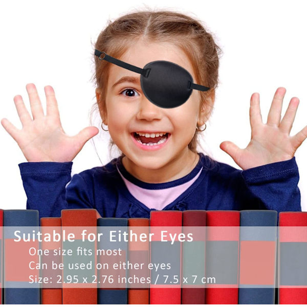 2 kpl silmäkupit, säädettävät silmäkupit, lääketieteelliset silmäkupit, amblyopia laiskat silmäkupit vasen tai oikea silmä, musta
