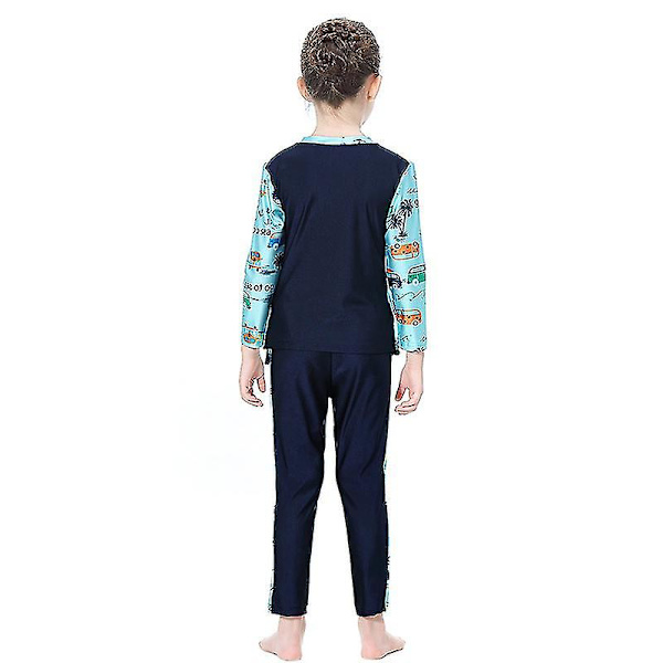 3-pack Muslimsk Badkläder för Flickor - Burkini, Islamisk Baddräkt, Strandkläder Navy Blue 5-6 Years