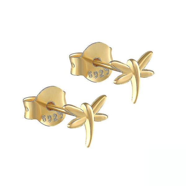örhängen Dragonfly Golden S925 Alloy Smycken Örhängen för bröllop