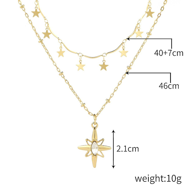 Halsband Dubbellager Hjärtchoker Mode Smycken B1692 N2104-13