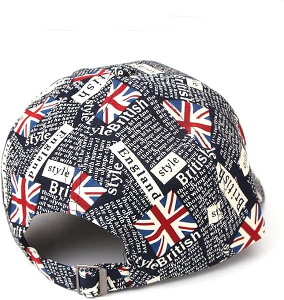 1 stk. baseballcaps med britisk flagg, sammenleggbar solhatt,
