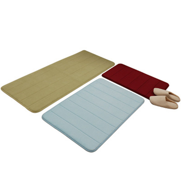 Tyk koral fleece, langsom rebound absorberende gulvmåtte, skridsikkert tæppe, dør måtte til hjemmet (lilla rombisk, 50*120cm),