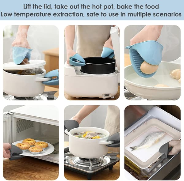 Silikone Grydelapper 3 Par Mini Tykke Silikone Grydelapper Varme