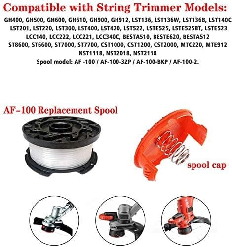 Spole trimmer snorehoved (spole*6+dæksel*1+fjeder*1),
