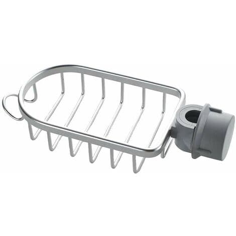 Høydejusterbar skrubar sort aluminium dusjholder (sølv)