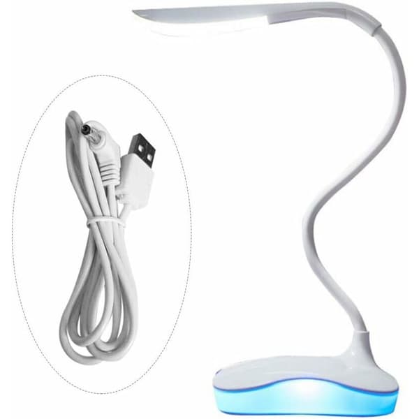 110*100*280mm svanehode blått lys LED-bordlampe USB-lading student øyebeskyttelse bordlampe lading og plugging, su
