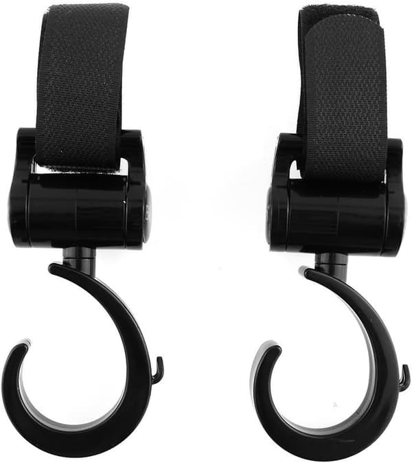 2-pack roterande barnvagnskrokar, universell barnvagnstillbehör