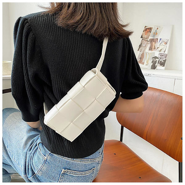 Dame Taske Lille Taske Fashion All-match Bryst Taske Kvinde Sommer Messenger Talje Taske Trendy Ins Fashion Dame Taske A916-250 White