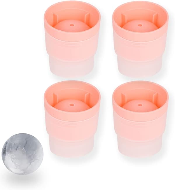 4 stk. (Pink) Isboldforme Sfæriske Isboldforme Runde Is