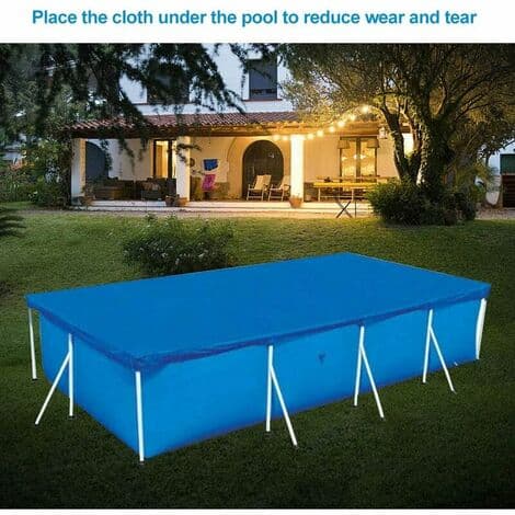 Rektangulär rörformad poolskydd, rektangulär poolskydd, rörformade poolbubbelskydd, regnskydd - Blå (300X200C