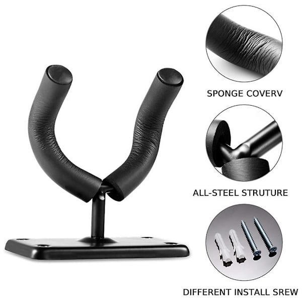 Gitarhengeren Gitarveggmontering Holder Krok Stativ, Strengeinstrumenter Vegg Henger Stativ Holdere Kroker