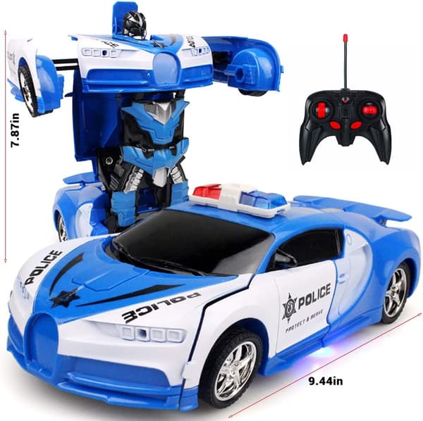 Fjernstyrt bil, 2 i 1 transformerende robotbil, one touch transformerende bil, fjernstyrte transformere og transformerende robot, barns utdanning