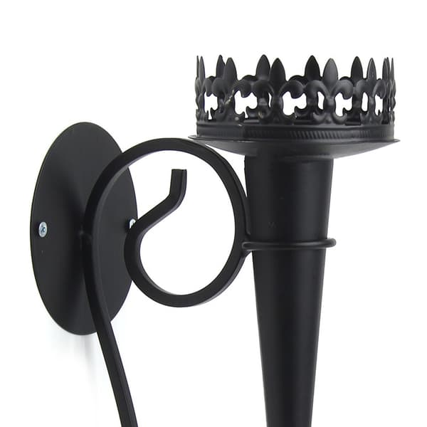 2 svarta väggmonterade sconces, väggmonterad sconcehållare,