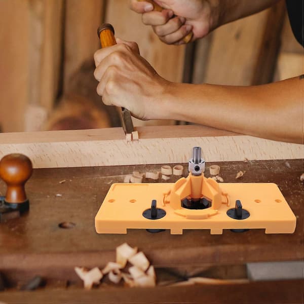 35MM Koppstil Hengsel Borre Jigg Drill Guide Sett Dørhullmal For gul
