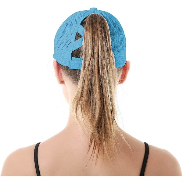 Blå baseballcaps for kvinner og menn (Hodeomkrets: 57-58 cm)