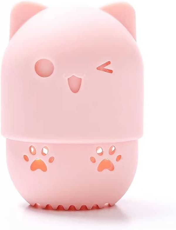 Marshmallow Svamp Foundation Sponge Silikon Reiseetui