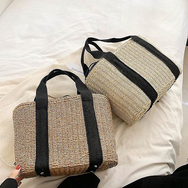 Sommarstrandväska, handgjord väska Damväska W40xh24xl17(cm) C71