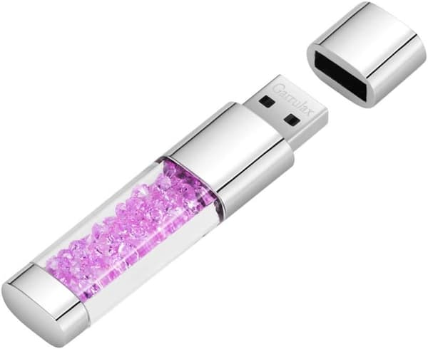 Højhastigheds metalbil U-disk krystal lilla (32 GB)